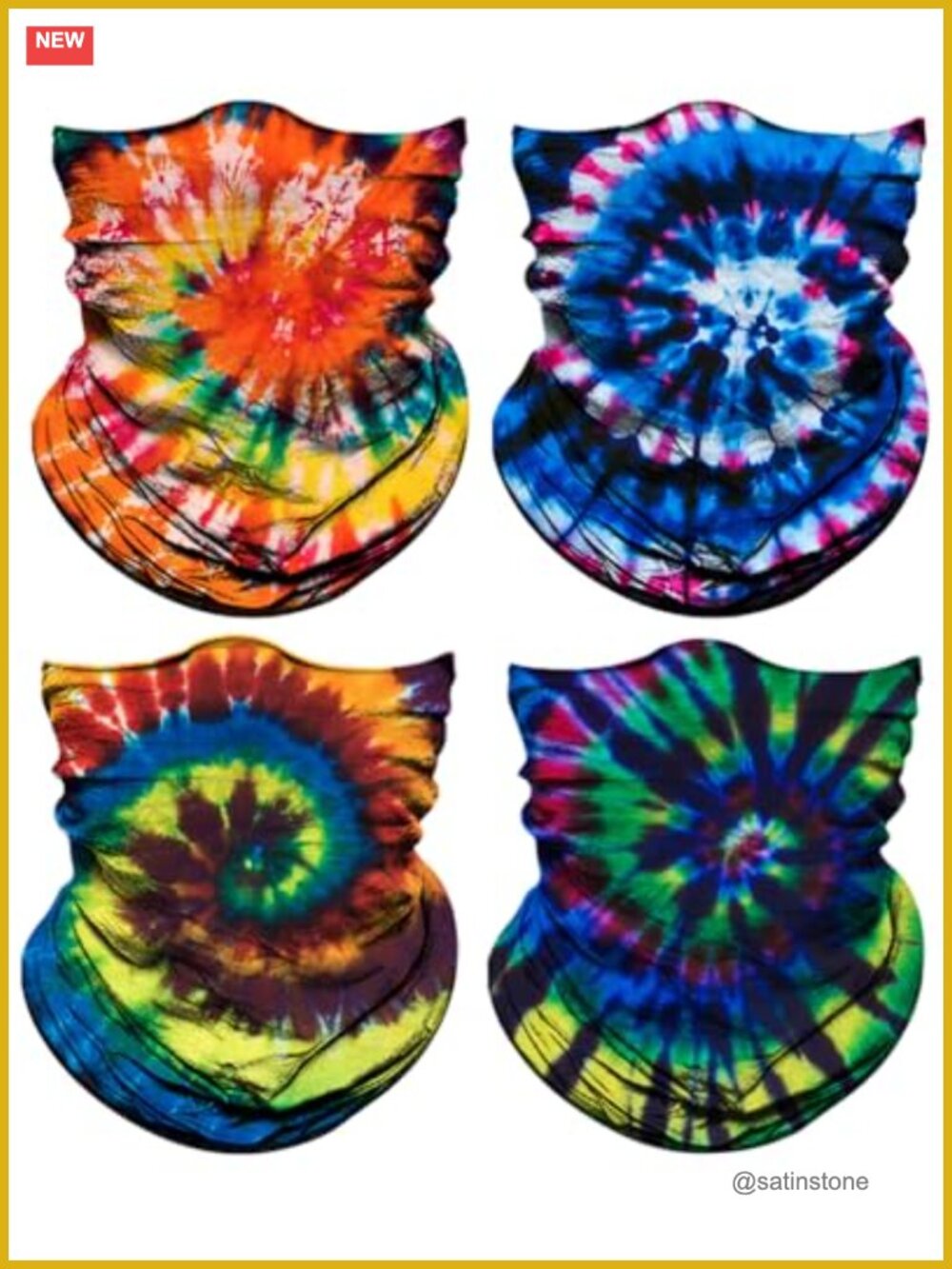 4 Pack Neck Gaiter Face Mask Head Wrap Balaclava Headband Magic Scarf